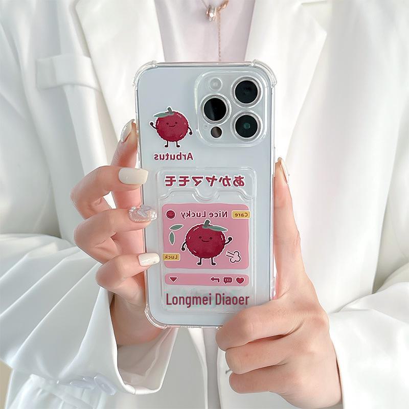 Чехол-держатель для карт Zhitai Apple iPhone 14/15 Pro, совместимый с 13 Pro и чехлом для гарнитуры Bluetooth