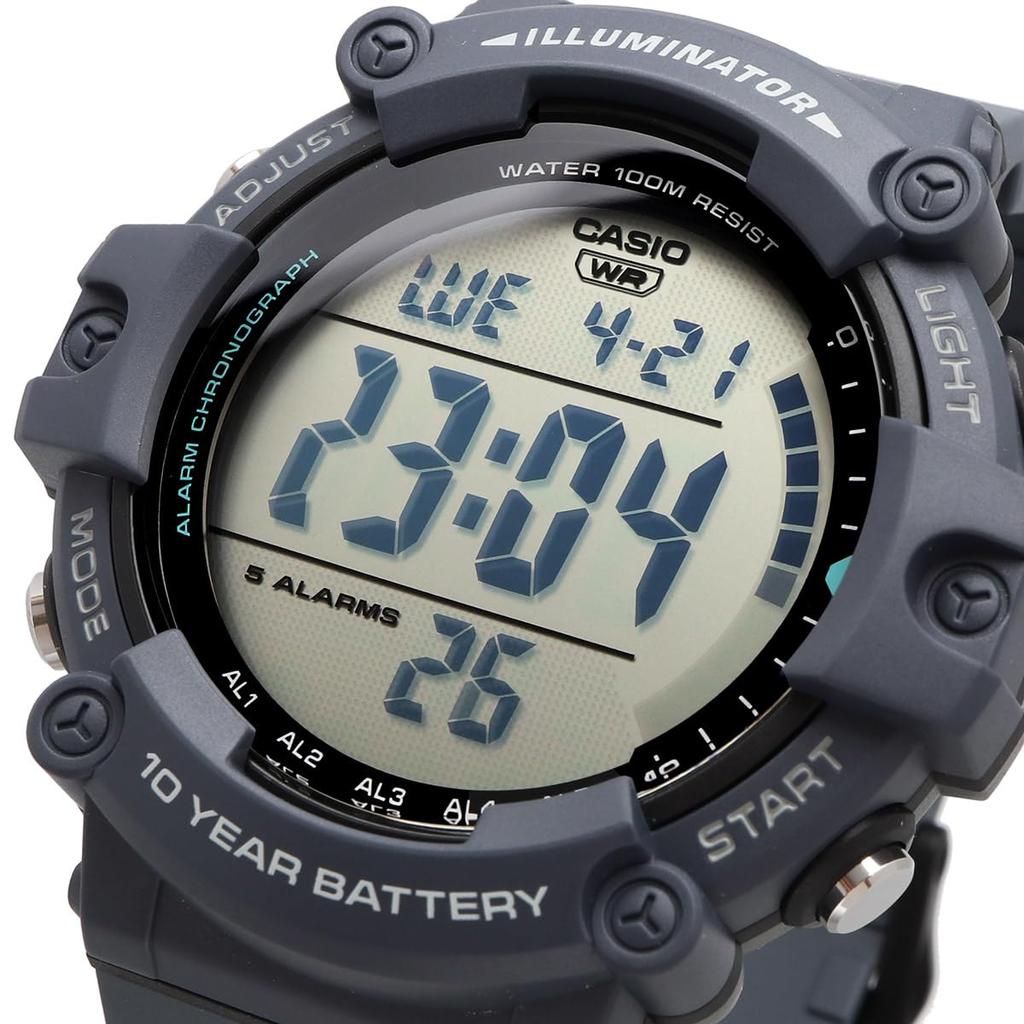 Casio Стандартные цифровые часы AE-1500WH-2AV Мужские Сине-серые (Импортный)