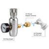 Multifuntional CO2 Regulator 0-60PSI Small Gas Regulator Suitable for Home Brew Enthusiasts and Sodas Water Lovers