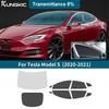 For Tesla Model S 2020 2021 Solar UV Privacy Protector Pre Cut Window Tint Film Front Rear Side Car Accessories Auto Parts
