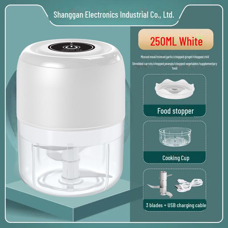 Беспроводная мини-чесночница и овощечистка: Электрическая кухонная мясорубка и мешалка