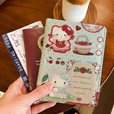 Sanrio Hello Kitty Держатель для паспорта и органайзер для карт - Ретро дорожный чехол для документов