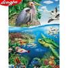 Алмазная картина Пейзаж Океан Алмазная вышивка Животные Полная дрель Квадратная Алмазная мозаика