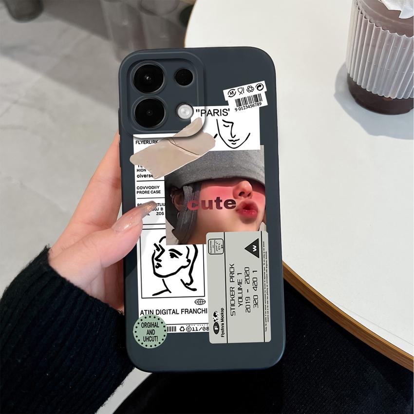 Для Oppo Realme 5 6 7 8 9 10 Pro Plus K12 A5 A5X чехлы для телефонов Sweet Girl Patterns Liquid Silicone Advanced Anti Slip Protective Shell для корпуса Oppo