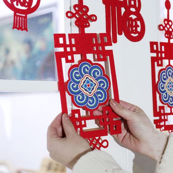 Китайская новогодняя гирлянда, занавеска, год Дракона, праздничное лунное новогоднее украшение для двери, окна