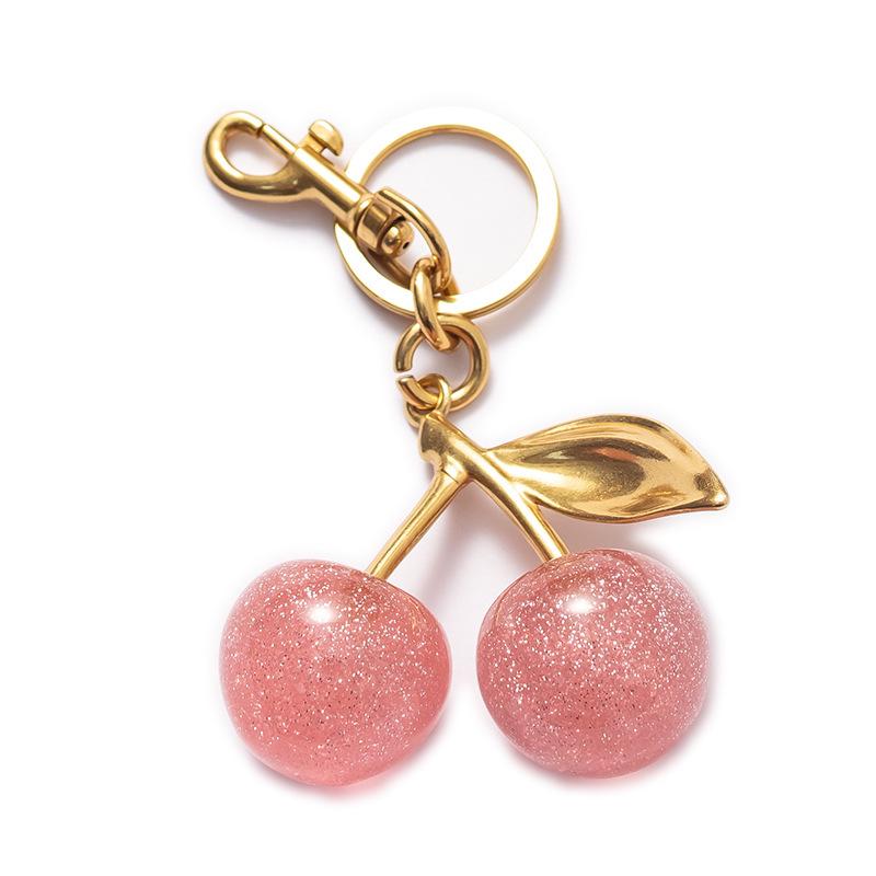 Вишнево-розовый DIY подвеска-шарм для сумки - Аксессуар для ключей в стиле TikTok
