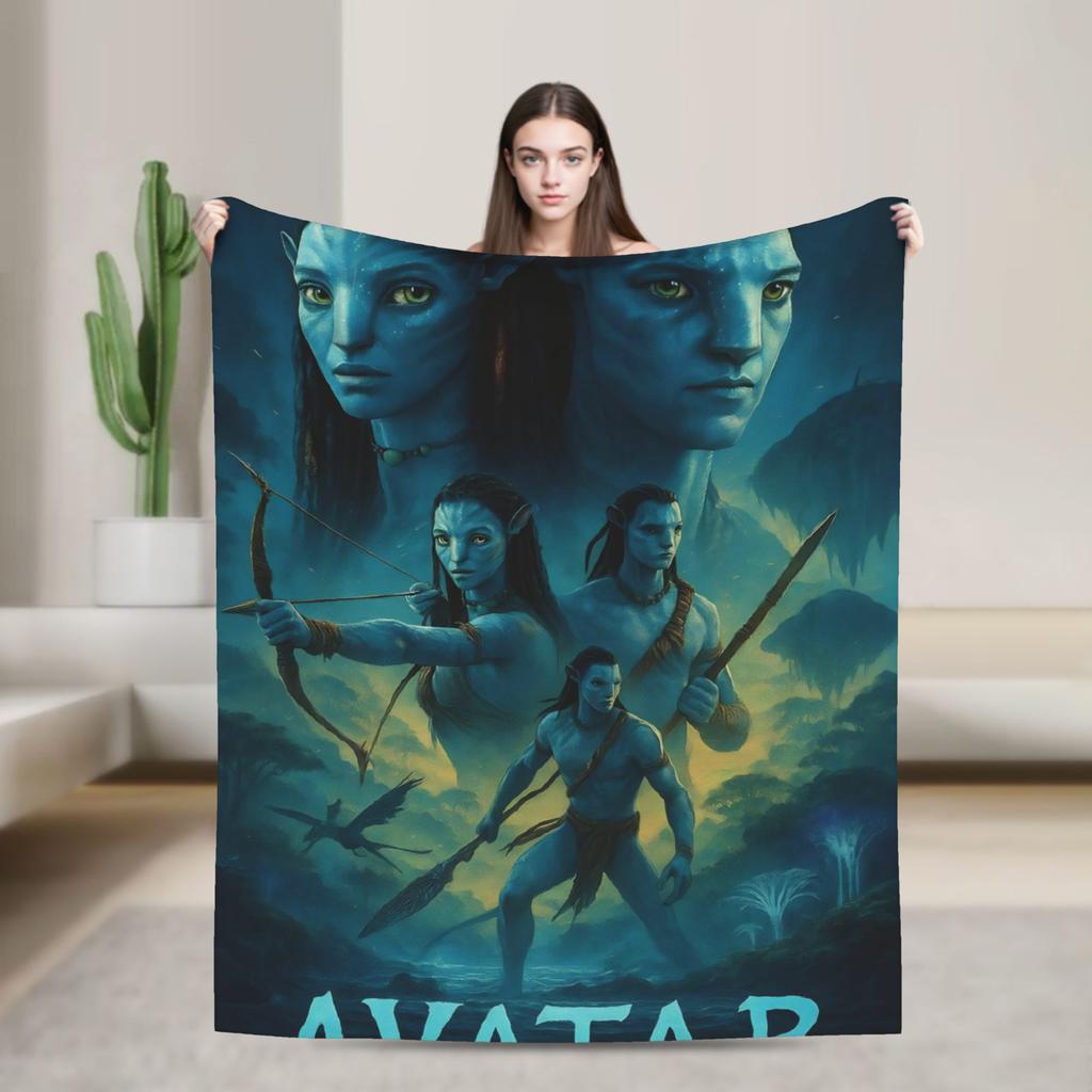 Films Avatar Blanket Soft Warm Print Plush Throw Blanket For Boy Girl Outdoor Flannel Bedspread Bed Cover