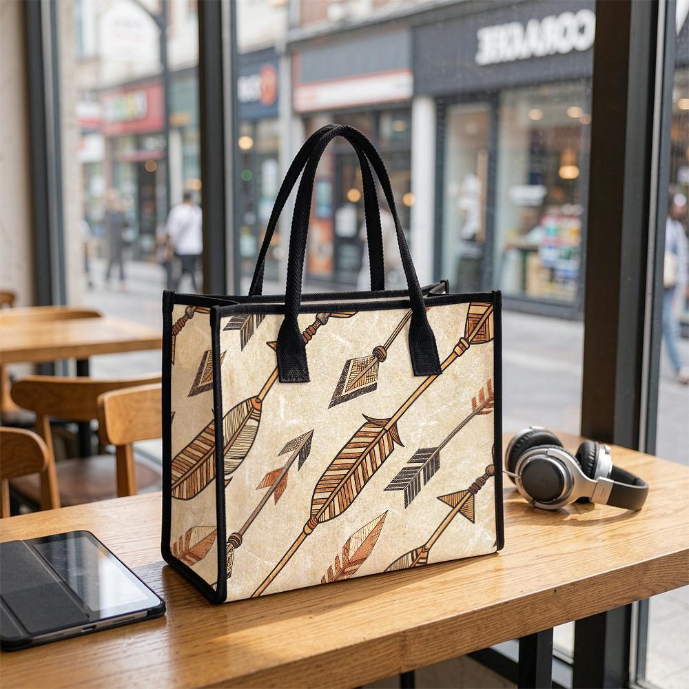 Boho Arrow Pattern Tote Bag Casual Daily Shoulder Bag for Shopping Outdoor