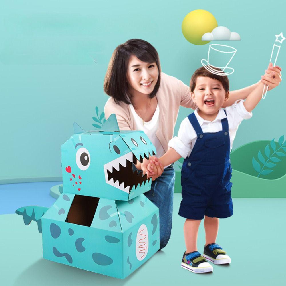 Wearable Cardboard Box Dinosaur Toy Paper  Funny   Large