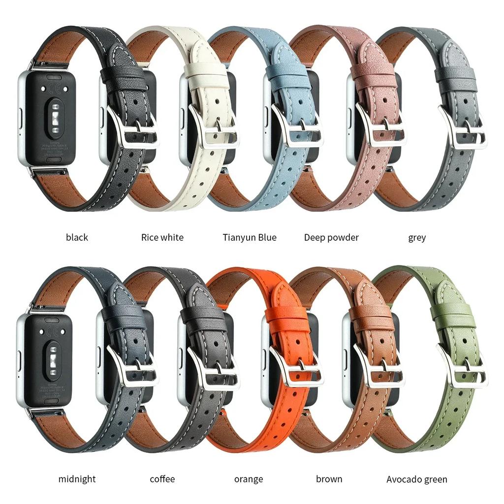Ремешок из натуральной кожи для Samsung Galaxy Fit 3 Аксессуары для ремешка Замена ремня Браслет на запястье Для Galaxy Fit 3 Браслет correa