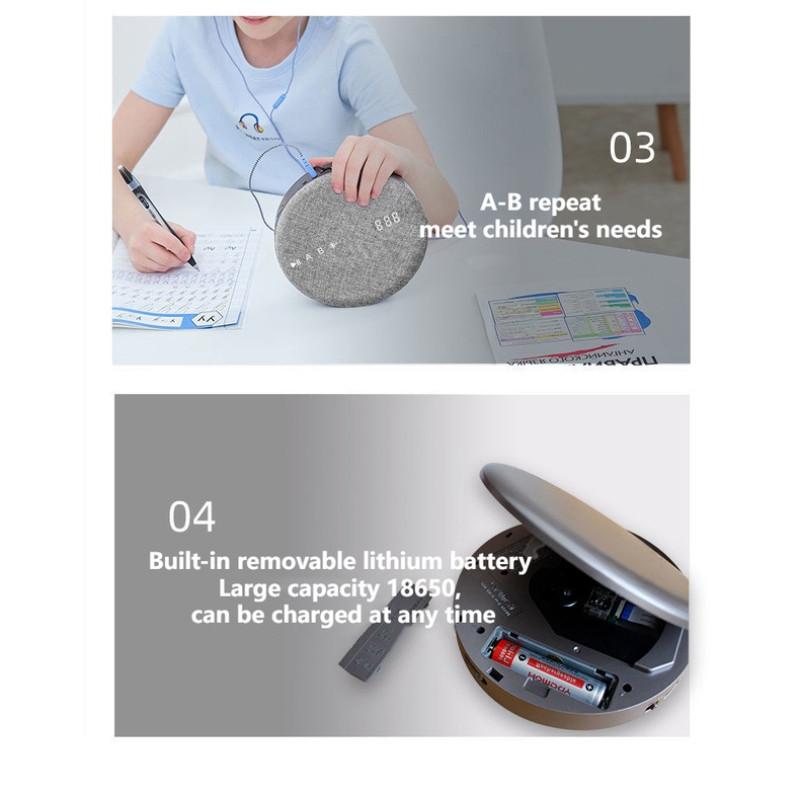 Портативный Bluetooth CD-плеер DVD VCD MP3 Hifi с динамиком USB винтажная музыка с пультом дистанционного управления стереосистема для домашнего обучения Walkman