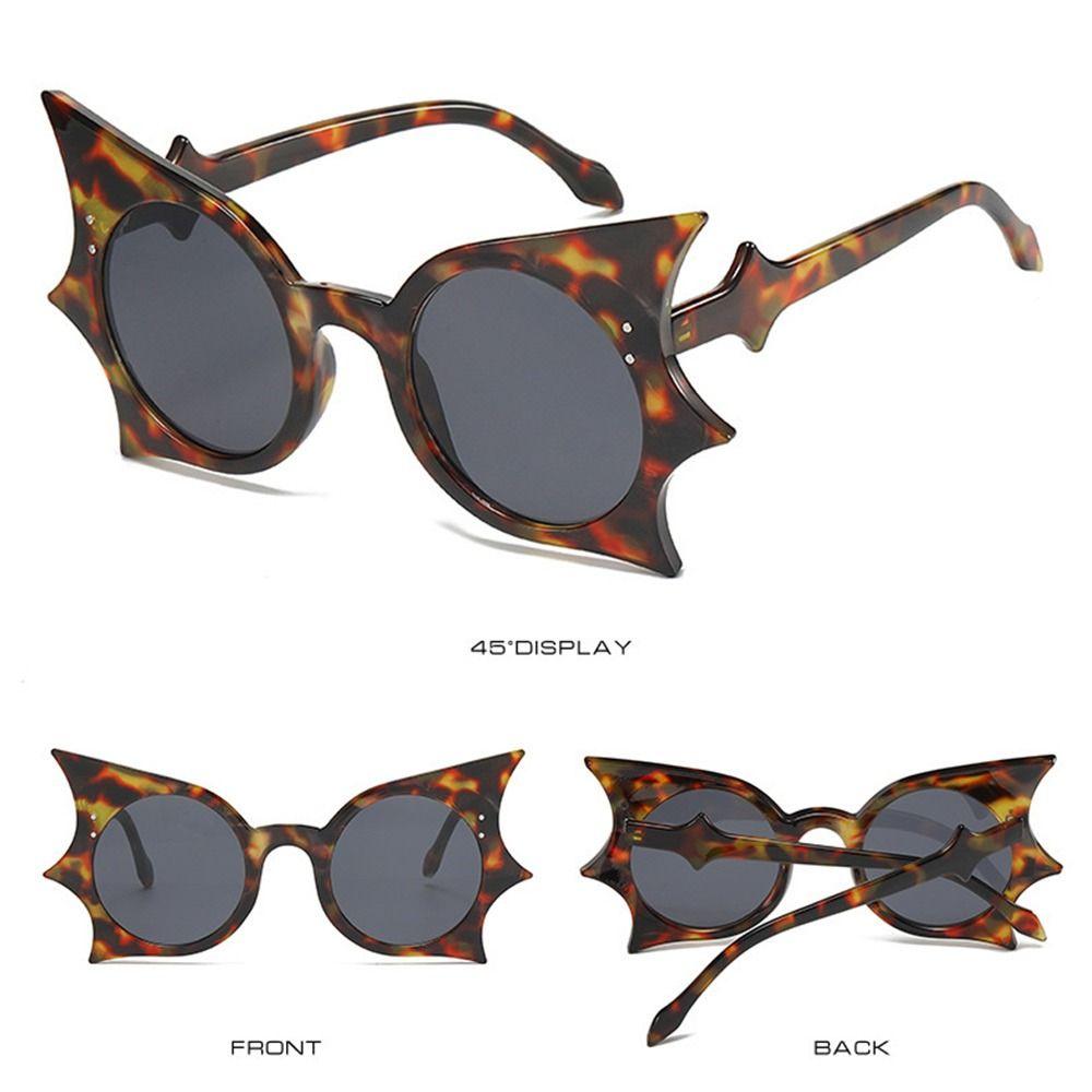 Colorful Bat Shaped Sunglasses Rimless Novelty Eyewear Halloween Glasses  Cosplay/Disco Party
