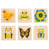 Montessori Multi-Layer Jigsaw Cognitive Growth Puzzles Wooden Toys  Kindergarten Kids