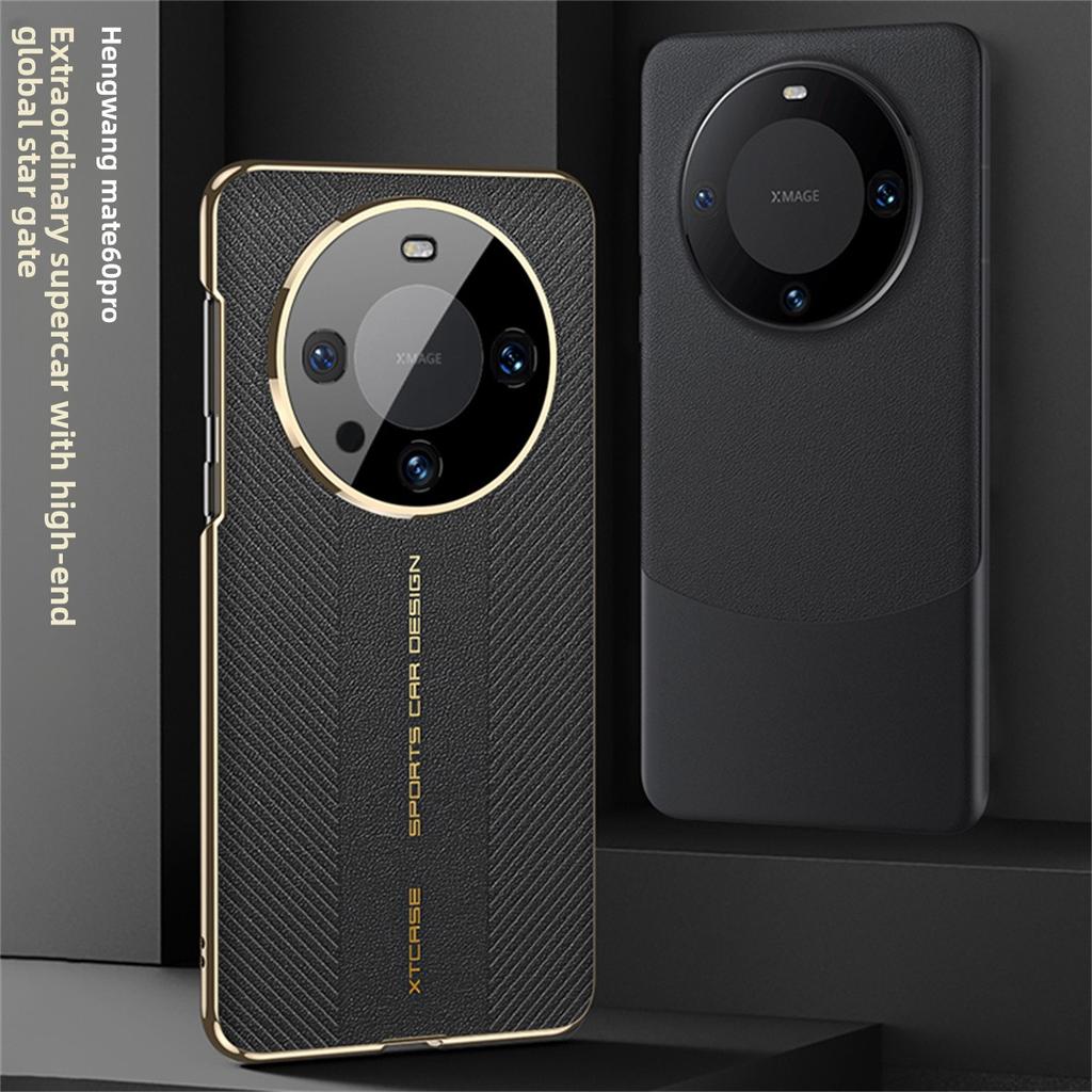 Чехол для телефона Huawei Mate 60 50 Pro Роскошный гальванизированный кожаный Чехол с защитой камеры Жесткий чехол для Huawei Mate 40 30 Pro Чехол
