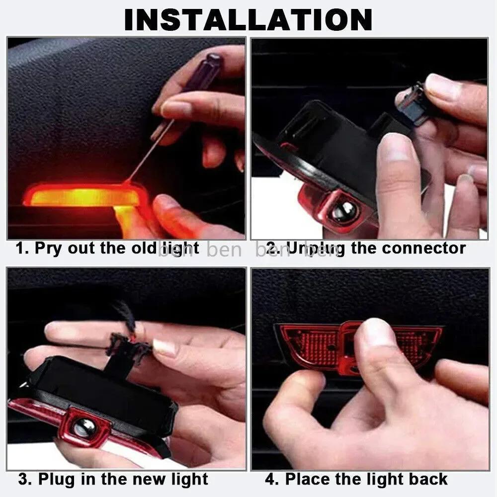 Car Door Projector Lamps Welcome Lights Accessories For Mercedes Benz AMG C260 C300 C280 C200 C230 W204 2008-2011 C-class W204
