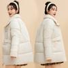 Средние и длинные женские куртки корейской версии, свободные, ленивые, ветровка, утолщенные, в иностранном стиле, пуховая одежда, зимняя куртка