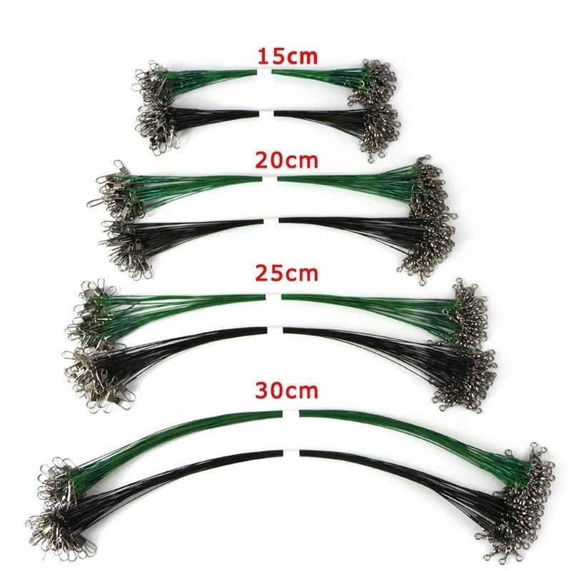 20/40 шт. стальные поводки с защитой от укуса для рыболовной проволоки, материал поводка, леска