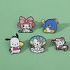 Креативная Личность Sanrio Металлический Значок Ракушка Китти Кот Пача Собака Мелоди Сплав Брошь