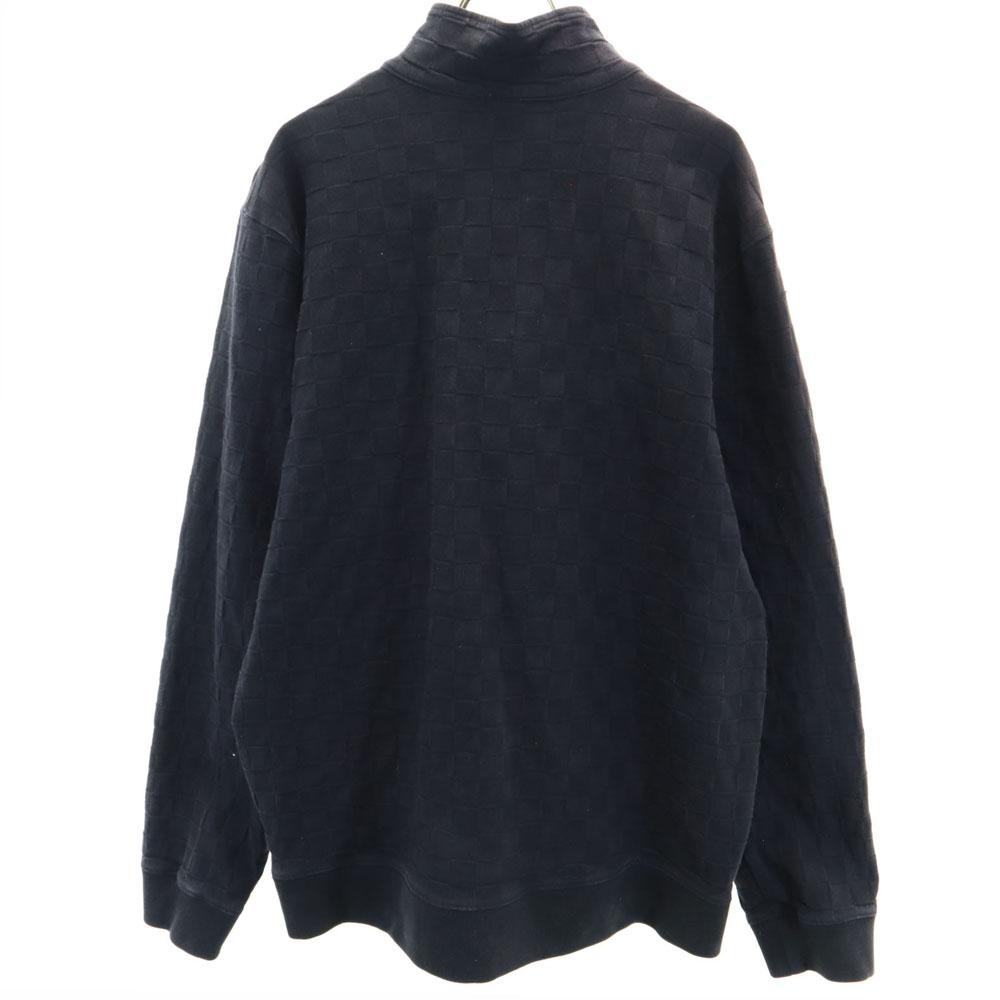 Supreme Футболка с длинным рукавом на половину молнии M черный пуловер Мужская Б/у