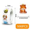 500 шт. милые наклейки с животными для детей, маленькая упаковка в рулоне, мультяшные наклейки, фотокарточки, декор, детская упаковка, рулонная этикетка, наклейка
