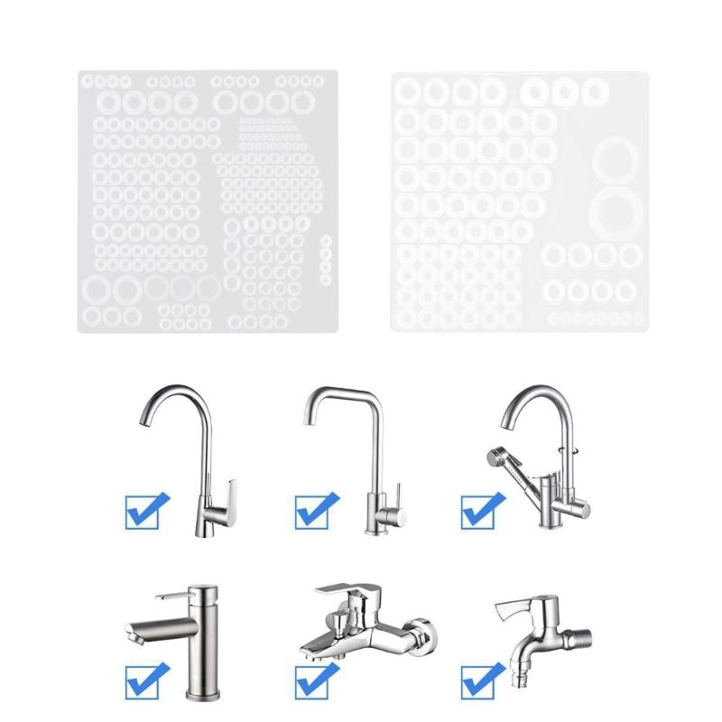 Food Grade Silicone Gasket Assortment Set Sealing O Rings Plumbing Sealing Washers Flat Gasket  for Shower Tube Washer