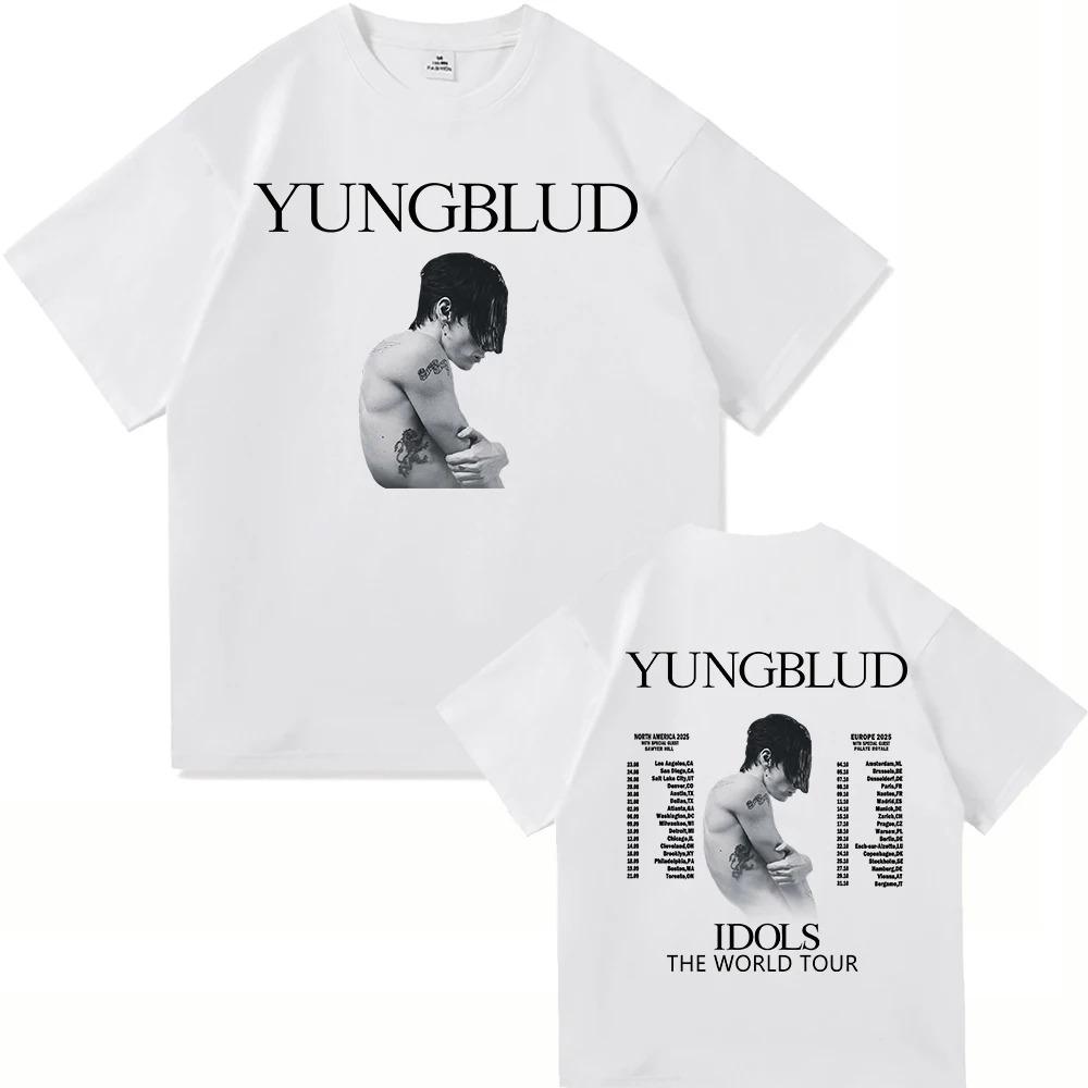 Yungblud Idols Мировой Тур 2026 Футболка Новая Мода Мужская Женская Хип-Хоп Эстетика Крылья Футболка Высокое Качество Крутые Хлопковые Футболки