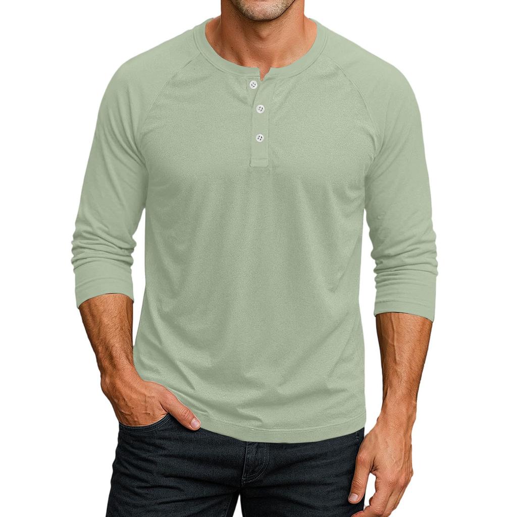 Мужской топ с рукавом реглан и рукавом три четверти