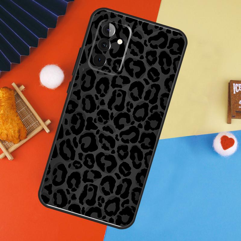 Чехол с леопардовым принтом и узором черной гепардовой шкуры для Samsung Galaxy A54 A34 A14 A55 A35 A33 A53 A13 A23 A17 A06 A16 A56 A36 A52 A32 A15