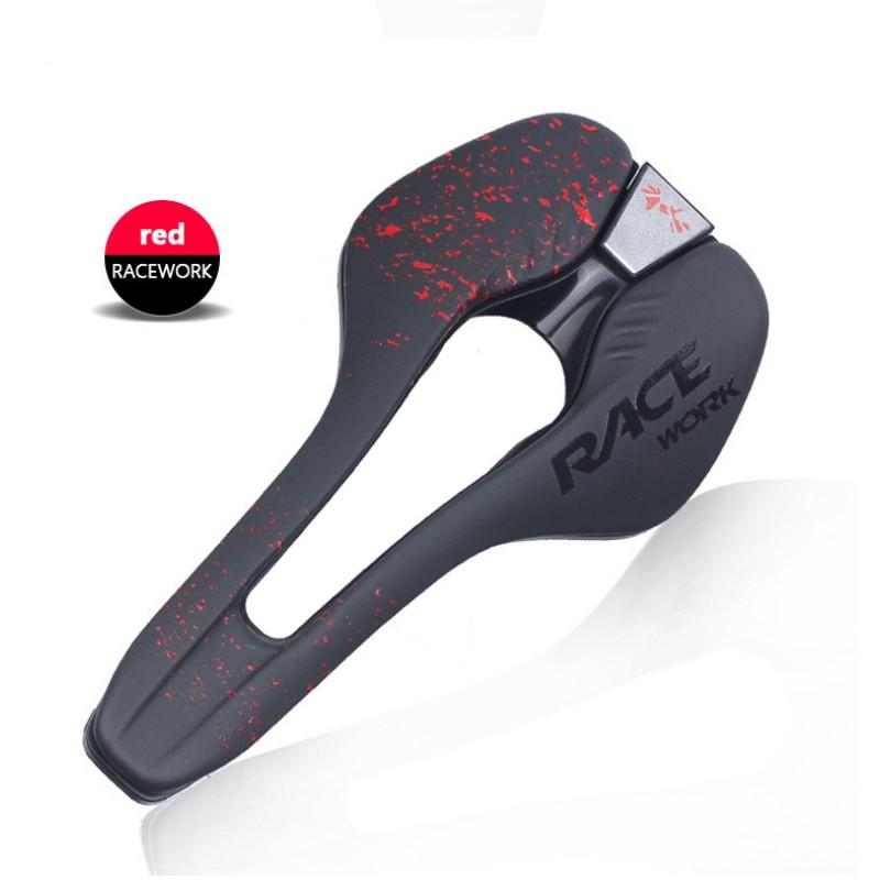 Comfortable Hollow Bicycle Saddle Mountain Bike PU Leather Lightweight Shock Absorbing Seat Pad