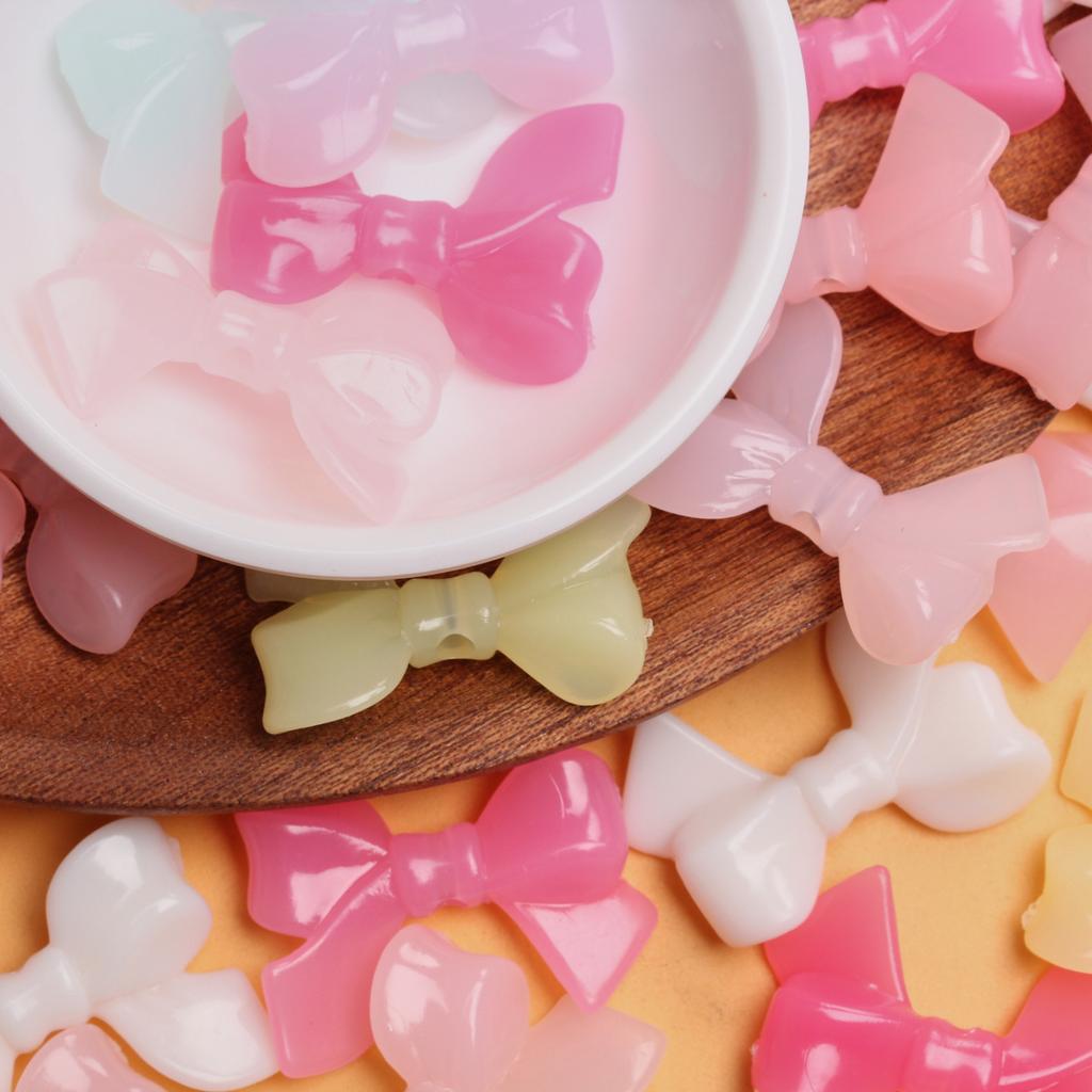 10 шт., 33*24 мм, акриловые бусины-макароны с бантиками, модные бусины, материалы ручной работы