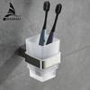 Cup & Tumbler Contemporary Holders SUS304 Stainless Steel Toothbrush Holder Ceramics Bathroom Accessories Wall Cup Holder 610002