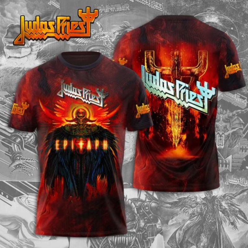 New Popular Band Judas Priest T-Shirts 3D Print Men's Hip Hop Short Sleeve T Shirt Oversized Harajuku Y2k Tops Tees Men Clothing
