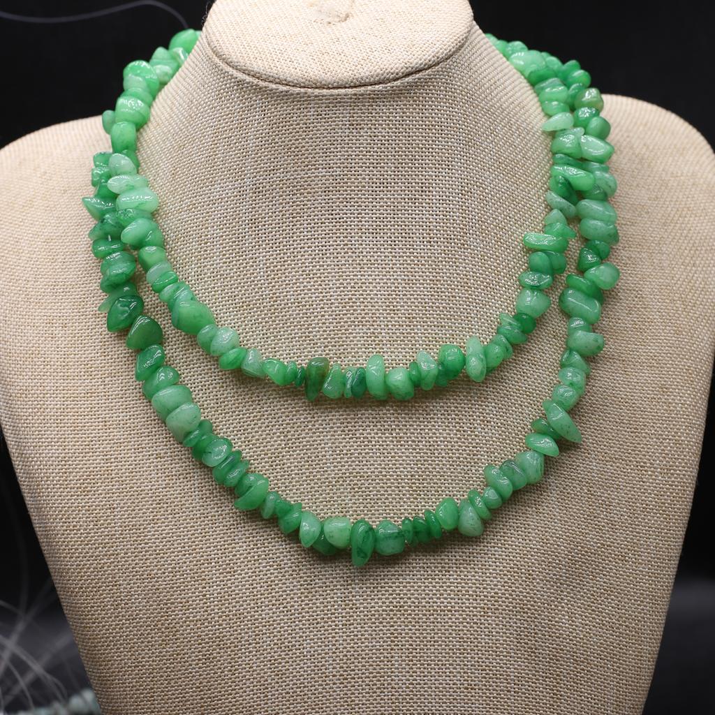 Бусины из натурального камня амазонит/зебра, гравийные бусины для изготовления ювелирных изделий, ожерелье, серьги, браслет, аксессуар, длина 80 см