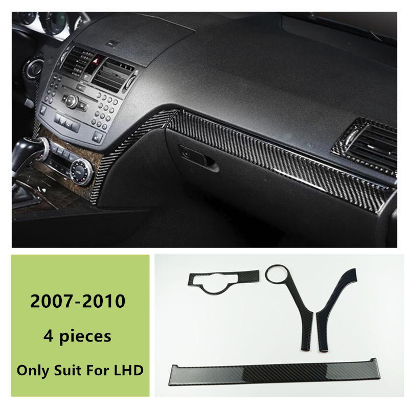 Центральная консоль кондиционера, компакт-диск, накладка на панель, 2 шт. для Mercedes Benz C class W204 C200 C260 C300 C180 2007-10 Carbon