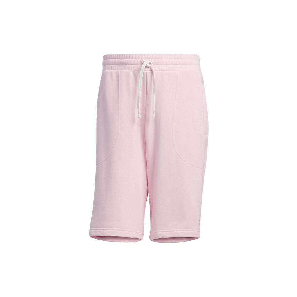 Adidas Нео однотонные повседневные прямые шорты с завязками, унисекс, прозрачно-розовые HS6822