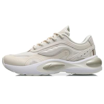 Кроссовки женские Li Ning V8 с нескользящей подошвой, износостойкие, цвет яичной скорлупы-серый ARHR056-2