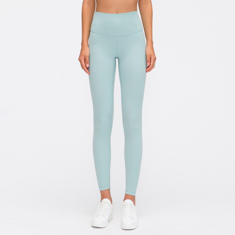 Новые нюдовые, приятные для кожи штаны для йоги для женщин с высокой талией, персиковые ягодицы, эластичные брюки для бега, занятий спортом и фитнес-центром