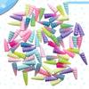 Toyvian Спиральные игрушки-рога единорога из смолы, Подарок на вечеринку, Декорация, 10 штук (Случайный цвет)