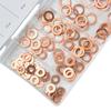 110 шт. 1/4"-5/8" Медные уплотнительные кольца для слива моторного масла, набор плоских шайб, уплотнительное ассорти