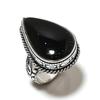 Black Onyx Handmade 925 Sterling Silver Jewelry Ring Size 10 V7s29