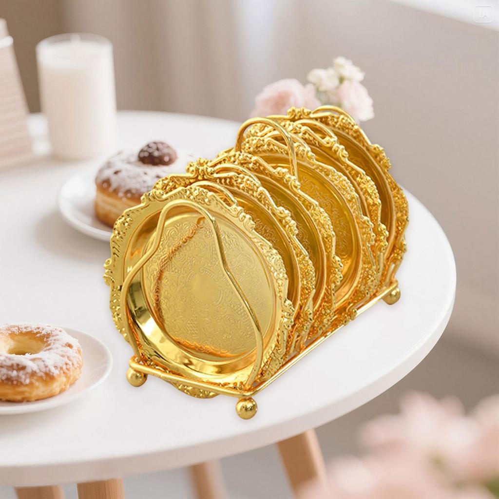6 Pieces Fruit Plate Nordic Fruit Snack Plate Cupcake Stand Dessert Display Stand for Living Room Celebration Party Entertaining