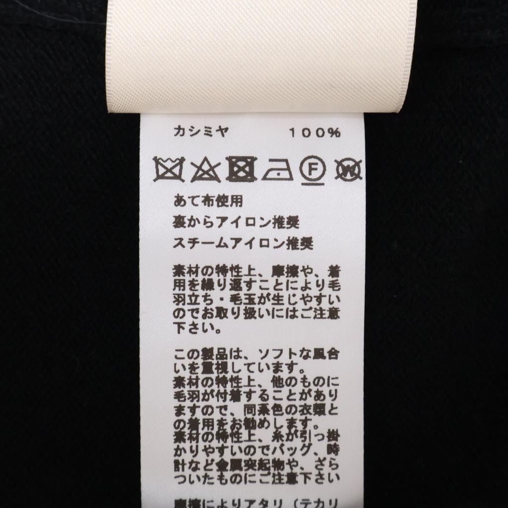 HERMES [New/Domestic regular] 4H2600D1 Cashmere 100% Short sleeve knit sweater/ tops 38 blackUsed