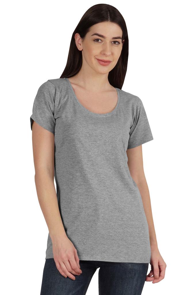 Inkmeso Inkmeso Womens Scoop-Neck T-shirt Short Sleeve Summer Basic Tee