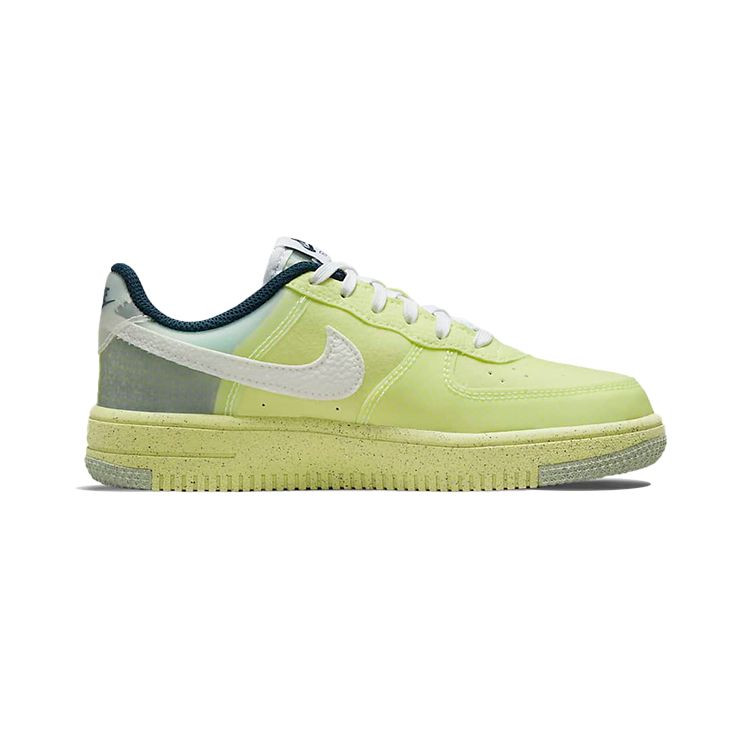 Nike Кроссовки Air Force 1 Crater из переработанных материалов, повседневные, нескользящие, амортизирующие, прочные, низкие, для детей, зеленые DH4340-700