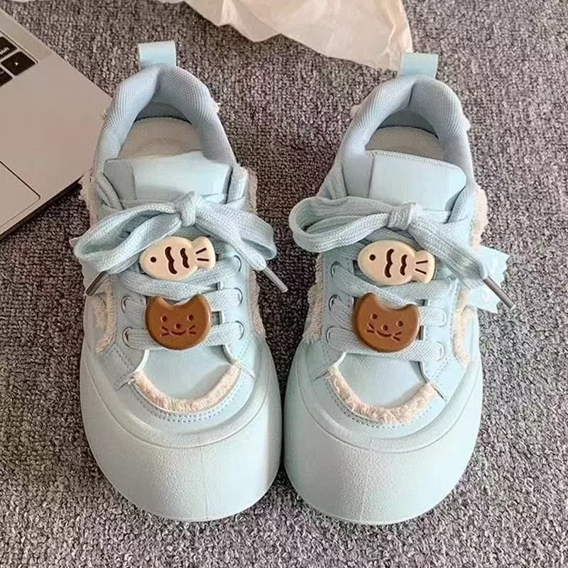 Нишевые кеды без шнуровки, новые туфли на платформе на осень, "хлебные" туфли