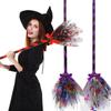 Halloween Party Witch Broom Kids Plastic Cosplay Flying Broomstick Props For Masquerade Halloween Cosplay Party Costumes