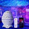 Dinosaur Egg Galaxy Starry Sky Projector with Wireless Music Player Star Projector Night Light with White Noise Mist Timer & Remote Control Best Gift