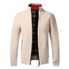 Autumn Winter Causal New Men's Jacket Slim Fit Stand Collar Zipper Jacket Men Solid Cotton Thick Warm  Sweater
