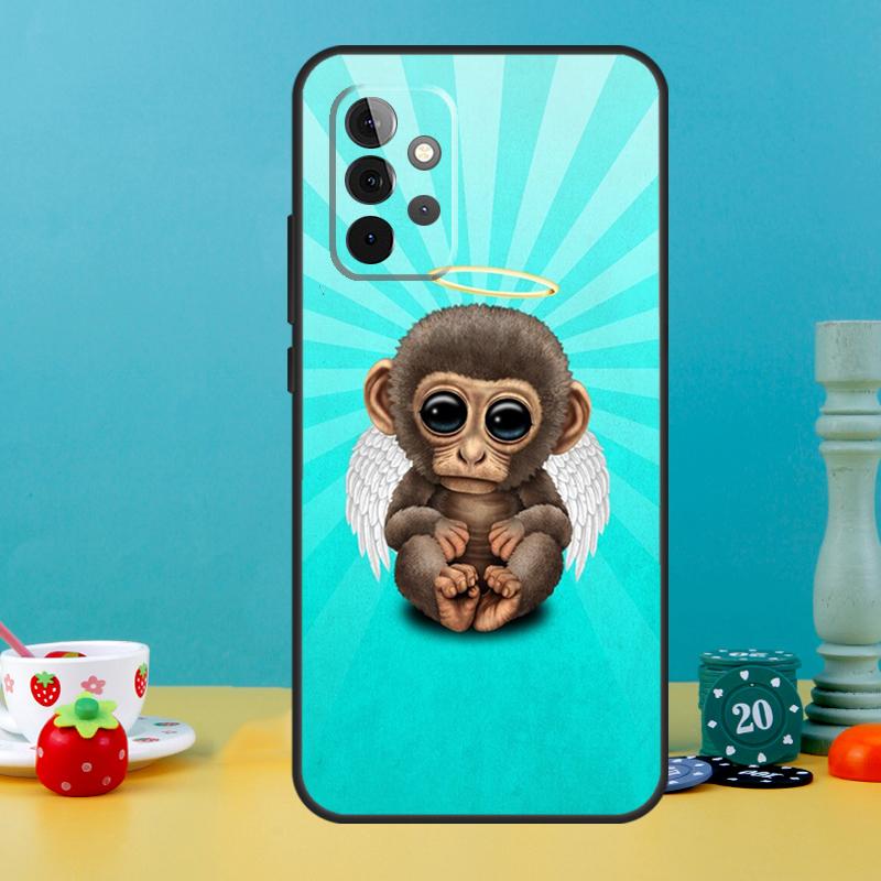 Чехол с обезьяной, гориллой, обезьянкой для Samsung Galaxy A35 A26 A16 A05 A55 A15 A32 A12 A22 A52 A54 A34 A14 A56 A36 A13 A53