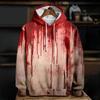 Spring And Autumn Fashion Men's Hoodie Bloody Wound 3D Print Hoodies Street Casual Boy Sweatshirt Men's Oversized Top Clothing